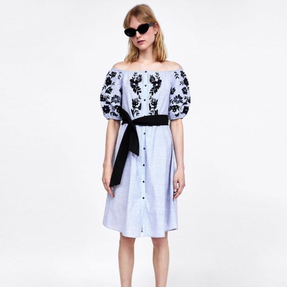Kate Middleton duchess of Cambridge Zara embroidered dress
